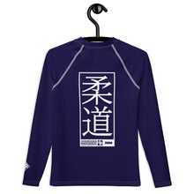 Youth Boys Judo Rash Guard – Long Sleeve Compression Top for Martial Arts Training - Midnight Blue