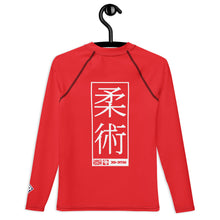 Youth Boys Long Sleeve Jiu-Jitsu Rash Guard – BJJ Training Compression Shirt - Scarlet