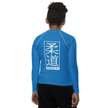 Youth Boys Long Sleeve Judo Rash Guard – Martial Arts Compression Shirt - Azul Boys Exclusive Judo Long Sleeve Rash Guard Youth
