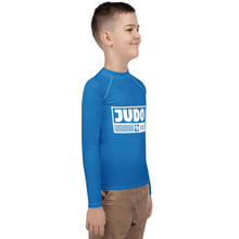 Youth Boys Long Sleeve Judo Rash Guard – Martial Arts Compression Shirt - Azul Boys Exclusive Judo Long Sleeve Rash Guard Youth