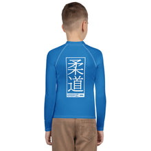 Youth Boys Long Sleeve Judo Rash Guard – Martial Arts Compression Shirt - Azul Boys Exclusive Judo Long Sleeve Rash Guard Youth