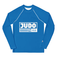 Youth Boys Long Sleeve Judo Rash Guard – Martial Arts Compression Shirt - Azul Boys Exclusive Judo Long Sleeve Rash Guard Youth