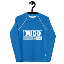 Youth Boys Long Sleeve Judo Rash Guard – Martial Arts Compression Shirt - Azul Boys Exclusive Judo Long Sleeve Rash Guard Youth