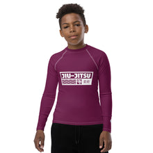 Youth Boys Long Sleeve Martial Arts Rash Guard – BJJ & MMA Training Gear - Tyrian Purple