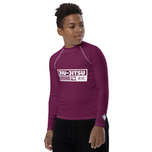 Youth Boys Long Sleeve Martial Arts Rash Guard – BJJ & MMA Training Gear - Tyrian Purple