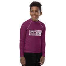 Youth Boys Long Sleeve Martial Arts Rash Guard – BJJ & MMA Training Gear - Tyrian Purple