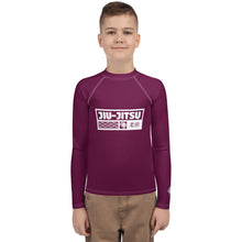 Youth Boys Long Sleeve Martial Arts Rash Guard – BJJ & MMA Training Gear - Tyrian Purple