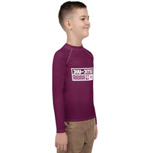 Youth Boys Long Sleeve Martial Arts Rash Guard – BJJ & MMA Training Gear - Tyrian Purple