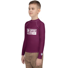 Youth Boys Long Sleeve Martial Arts Rash Guard – BJJ & MMA Training Gear - Tyrian Purple