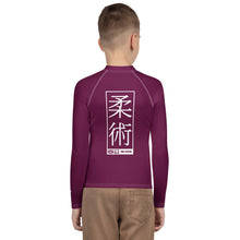 Youth Boys Long Sleeve Martial Arts Rash Guard – BJJ & MMA Training Gear - Tyrian Purple
