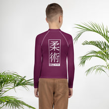 Youth Boys Long Sleeve Martial Arts Rash Guard – BJJ & MMA Training Gear - Tyrian Purple