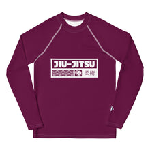 Youth Boys Long Sleeve Martial Arts Rash Guard – BJJ & MMA Training Gear - Tyrian Purple