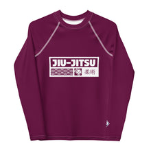 Youth Boys Long Sleeve Martial Arts Rash Guard – BJJ & MMA Training Gear - Tyrian Purple