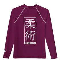 Youth Boys Long Sleeve Martial Arts Rash Guard – BJJ & MMA Training Gear - Tyrian Purple