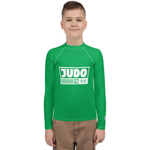 Youth Boys Long Sleeve Martial Arts Rash Guard – Judo Training Gear - Jade Boys Exclusive Judo Long Sleeve Rash Guard Youth