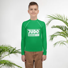 Youth Boys Long Sleeve Martial Arts Rash Guard – Judo Training Gear - Jade Boys Exclusive Judo Long Sleeve Rash Guard Youth