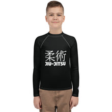 Youth Boys Long Sleeve Rash Guard – Classic Jiu-Jitsu Base Layer Top – Noir