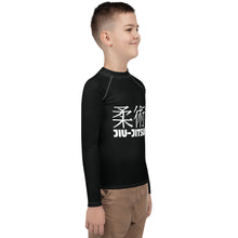 Youth Boys Long Sleeve Rash Guard – Classic Jiu-Jitsu Base Layer Top – Noir