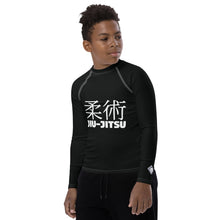 Youth Boys Long Sleeve Rash Guard – Classic Jiu-Jitsu Base Layer Top – Noir