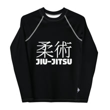 Youth Boys Long Sleeve Rash Guard – Classic Jiu-Jitsu Base Layer Top – Noir