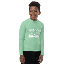 Youth Boys Long Sleeve Training Rash Guard – Classic Jiu-Jitsu Design – Vista Blue