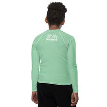 Youth Boys Long Sleeve Training Rash Guard – Classic Jiu-Jitsu Design – Vista Blue