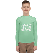 Youth Boys Long Sleeve Training Rash Guard – Classic Jiu-Jitsu Design – Vista Blue
