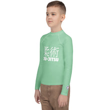 Youth Boys Long Sleeve Training Rash Guard – Classic Jiu-Jitsu Design – Vista Blue