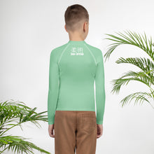 Youth Boys Long Sleeve Training Rash Guard – Classic Jiu-Jitsu Design – Vista Blue