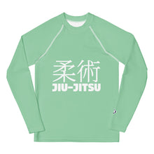 Youth Boys Long Sleeve Training Rash Guard – Classic Jiu-Jitsu Design – Vista Blue