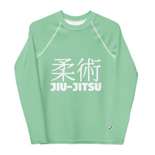 Youth Boys Long Sleeve Training Rash Guard – Classic Jiu-Jitsu Design – Vista Blue