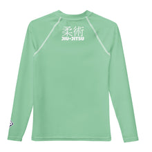 Youth Boys Long Sleeve Training Rash Guard – Classic Jiu-Jitsu Design – Vista Blue