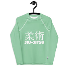 Youth Boys Long Sleeve Training Rash Guard – Classic Jiu-Jitsu Design – Vista Blue