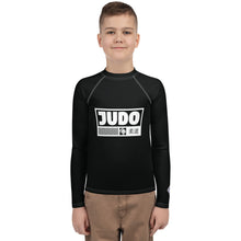 Youth Boys Martial Arts Rash Guard – Long Sleeve Judo Training Top - Noir Boys Exclusive Judo Long Sleeve Rash Guard Youth