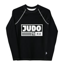 Youth Boys Martial Arts Rash Guard – Long Sleeve Judo Training Top - Noir Boys Exclusive Judo Long Sleeve Rash Guard Youth