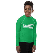 Youth Boys No-Gi Grappling Rash Guard – Long Sleeve Martial Arts Top - Jade