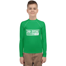 Youth Boys No-Gi Grappling Rash Guard – Long Sleeve Martial Arts Top - Jade
