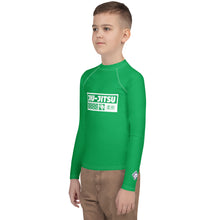 Youth Boys No-Gi Grappling Rash Guard – Long Sleeve Martial Arts Top - Jade