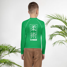 Youth Boys No-Gi Grappling Rash Guard – Long Sleeve Martial Arts Top - Jade