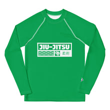 Youth Boys No-Gi Grappling Rash Guard – Long Sleeve Martial Arts Top - Jade