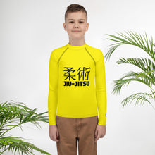 Youth Boys No-Gi Jiu-Jitsu Rash Guard – Classic Long Sleeve Style – Golden Sun