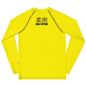 Youth Boys No-Gi Jiu-Jitsu Rash Guard – Classic Long Sleeve Style – Golden Sun
