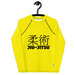 Youth Boys No-Gi Jiu-Jitsu Rash Guard – Classic Long Sleeve Style – Golden Sun