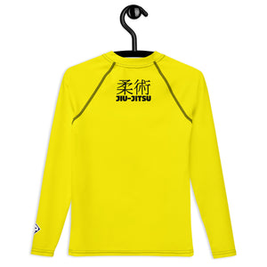 Youth Boys No-Gi Jiu-Jitsu Rash Guard – Classic Long Sleeve Style – Golden Sun