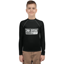 Youth Boys Premium BJJ Rash Guard – Long Sleeve No-Gi Training Shirt - Noir Boys Exclusive Jiu-Jitsu Long Sleeve Rash Guard Youth