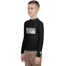 Youth Boys Premium BJJ Rash Guard – Long Sleeve No-Gi Training Shirt - Noir Boys Exclusive Jiu-Jitsu Long Sleeve Rash Guard Youth