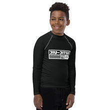 Youth Boys Premium BJJ Rash Guard – Long Sleeve No-Gi Training Shirt - Noir Boys Exclusive Jiu-Jitsu Long Sleeve Rash Guard Youth