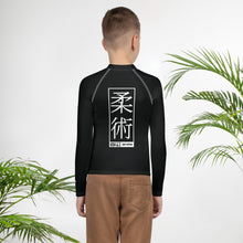 Youth Boys Premium BJJ Rash Guard – Long Sleeve No-Gi Training Shirt - Noir Boys Exclusive Jiu-Jitsu Long Sleeve Rash Guard Youth