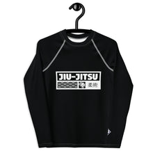 Youth Boys Premium BJJ Rash Guard – Long Sleeve No-Gi Training Shirt - Noir Boys Exclusive Jiu-Jitsu Long Sleeve Rash Guard Youth