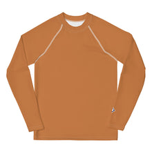 Youth Boys Rash Guard – Long Sleeve Top for BJJ, MMA & Sports – Raw Sienna